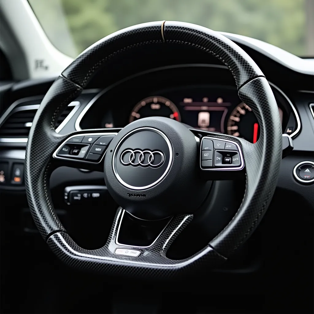 Audi A4 B7 Carbon Fiber Steering Wheel Upgrade for Improved Performance and Style