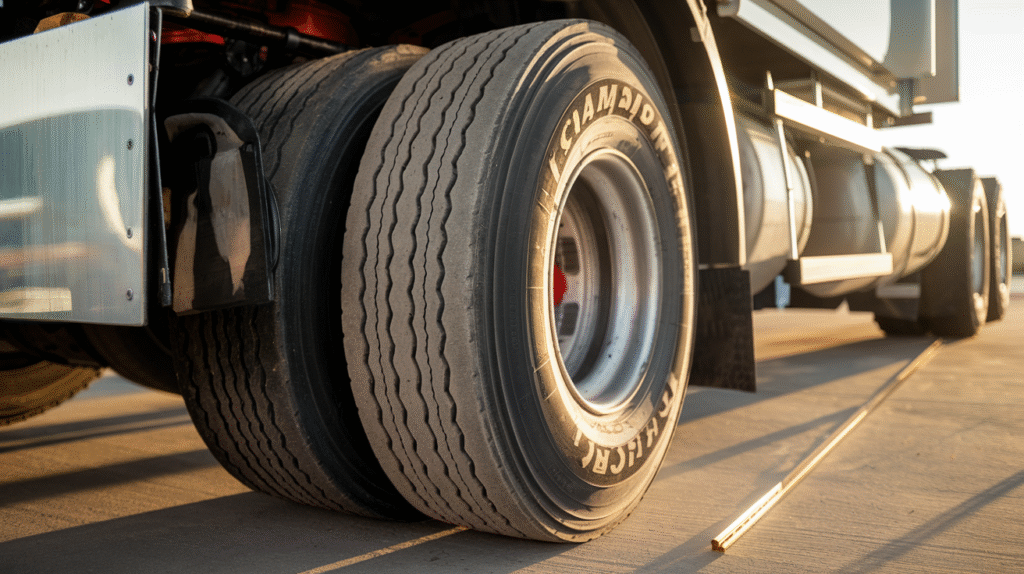 why do semi trucks have spikes on their tires